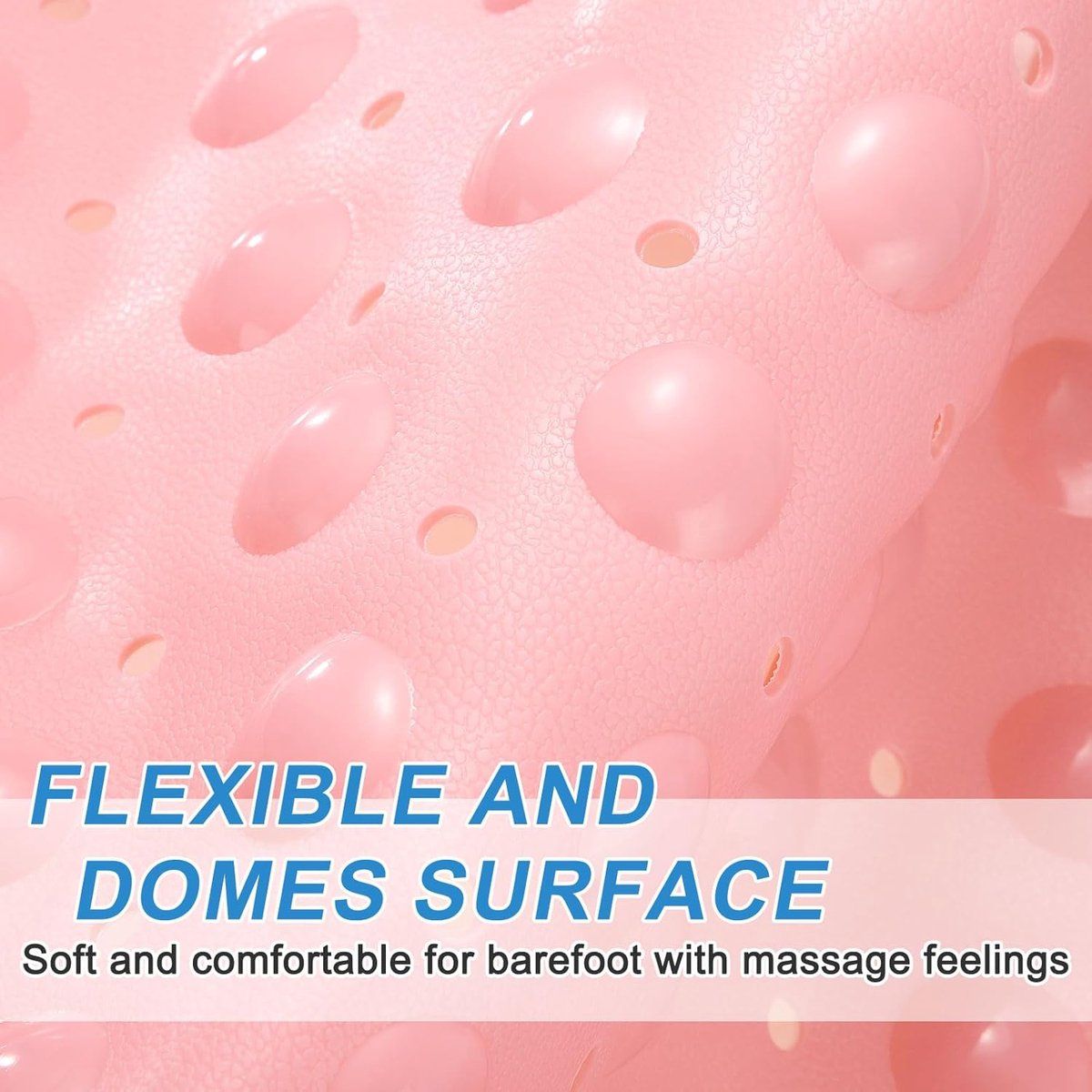 Non-slip bath mat for the bath, Non-slip bath mat, Corner shower mat, For indoor showers, Non-slip triangular shower mat, 54 x 54 cm, Pink