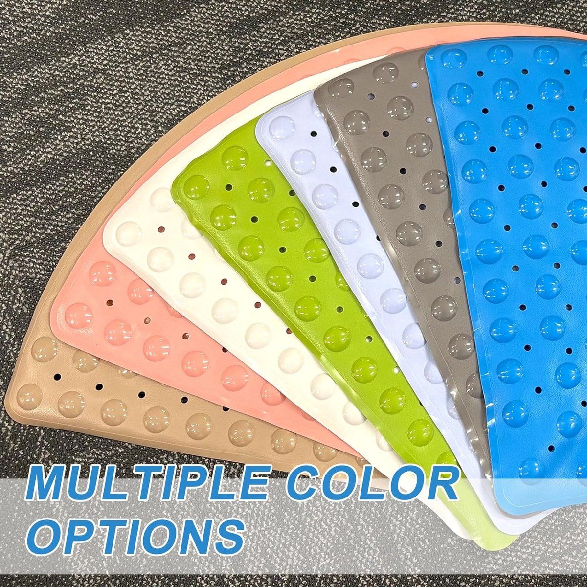 Non-slip bath mat for the bath, Non-slip bath mat, Corner shower mat, For indoor showers, Non-slip triangular shower mat, 54 x 54 cm, Pink
