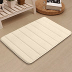 Extra Soft Non-Slip Bathroom Rug, Absorbent Machine-Washable Thick Bath Mat for Tub, Shower and Bathroom Floor, 24 x 16 Inches, White