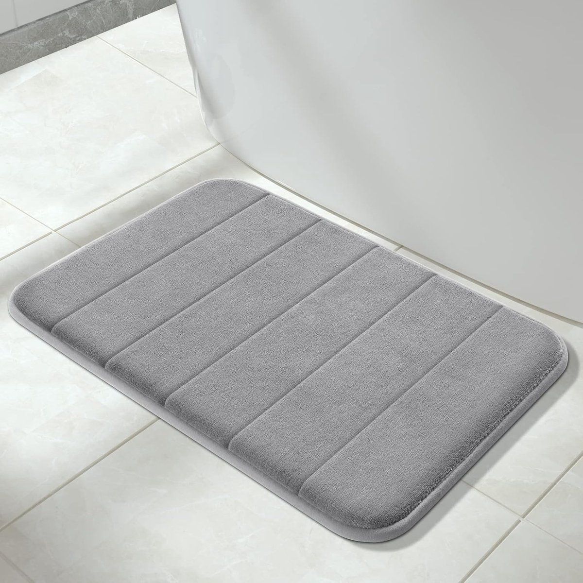 Bath Mat, Non-slip bath mat, Shower mat, Memory Foam Bath Mat, Super soft absorbent bath mat, 40 x 60 cm, Grey