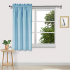Blackout Curtains for Bedroom and Living Room, Thermal Insulated Noise-Reducing Window Panels, 38 x 45 Inches Each Panel, Light Blue