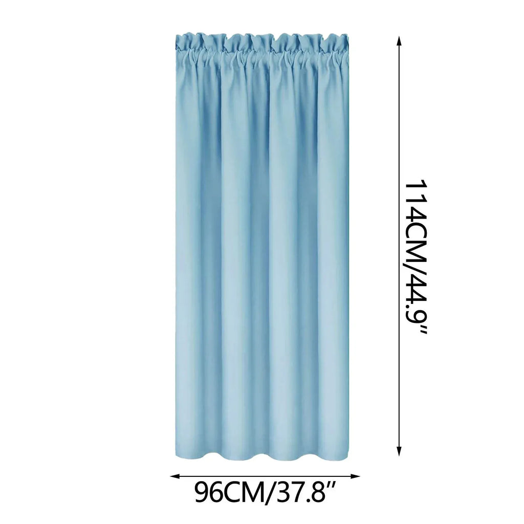 Blackout Curtains for Bedroom and Living Room, Thermal Insulated Noise-Reducing Window Panels, 38 x 45 Inches Each Panel, Light Blue