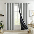 Ring-Top Blackout Curtain Panel, Black-Lined Thermal Insulated Privacy Drapery for Bedroom and Living Room, Energy-Saving Window Curtain