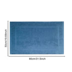 2PCS White Cotton Classic Rug Bath Mats Absorbent Cotton Hotel Spa Shower Bathtub Mats [Not A Bathroom Rug] Machine Washable Shower Bathroom Floor Towel C