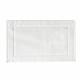 2PCS White Cotton Classic Rug Bath Mats Absorbent Cotton Hotel Spa Shower Bathtub Mats [Not A Bathroom Rug] Machine Washable Shower Bathroom Floor Towel C-White