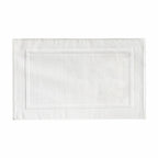 2PCS White Cotton Classic Rug Bath Mats Absorbent Cotton Hotel Spa Shower Bathtub Mats [Not A Bathroom Rug] Machine Washable Shower Bathroom Floor Towel C-White
