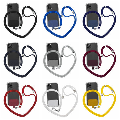 Universal Cell Phone Lanyard,Crossbody Lanyard with Adjustable Nylon Neck Strap for Most Mobile Phone, Black Dark Blue