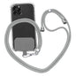Universal Cell Phone Lanyard,Crossbody Lanyard with Adjustable Nylon Neck Strap for Most Mobile Phone, Black Grey