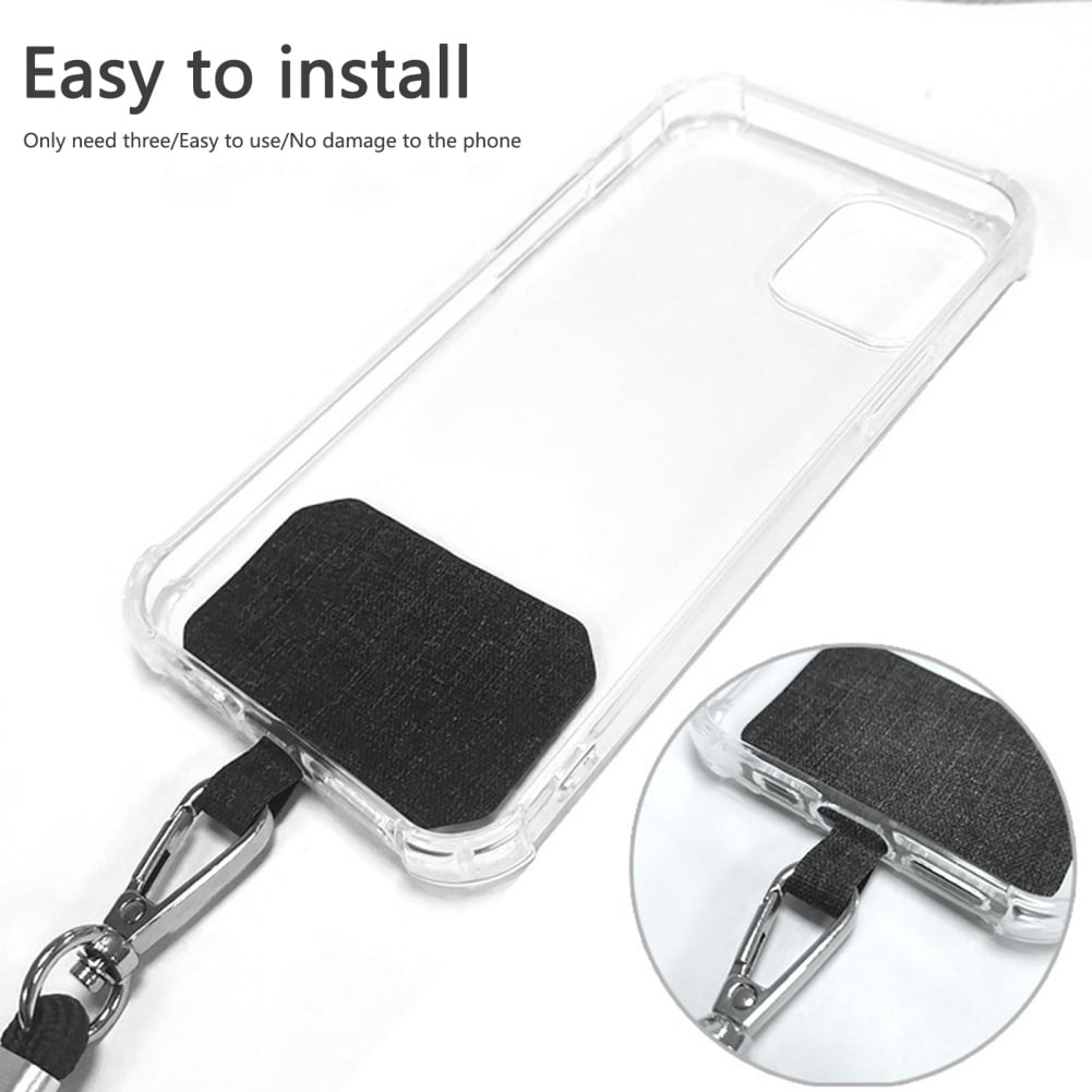 Universal Cell Phone Lanyard,Crossbody Lanyard with Adjustable Nylon Neck Strap for Most Mobile Phone, Black Grey