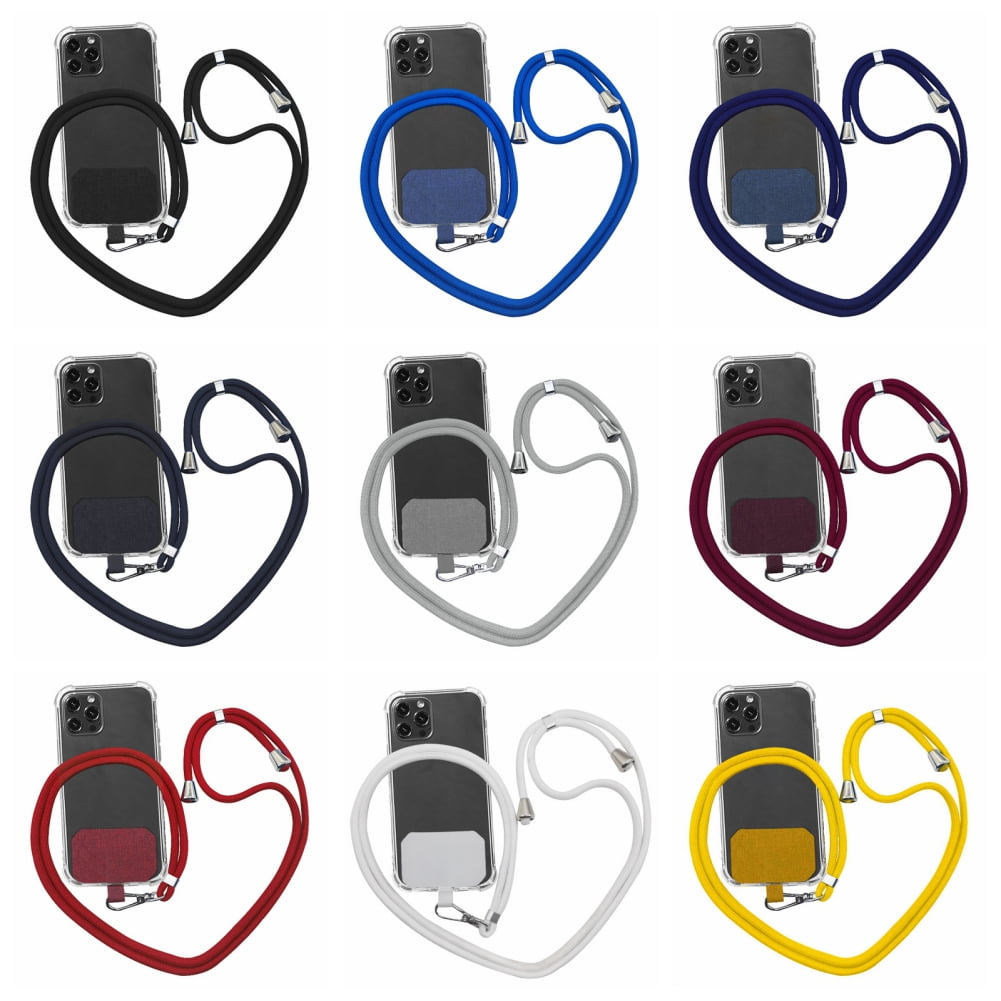 Universal Cell Phone Lanyard,Crossbody Lanyard with Adjustable Nylon Neck Strap for Most Mobile Phone, Black White