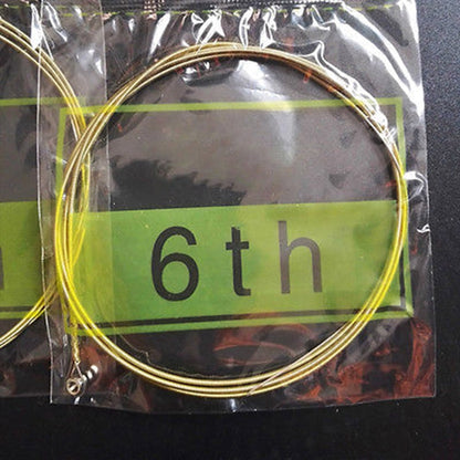Beuautybox Acoustic Guitar Strings, Phosphor Bronze Extra Light Steel Strings 6-Piece Bronze