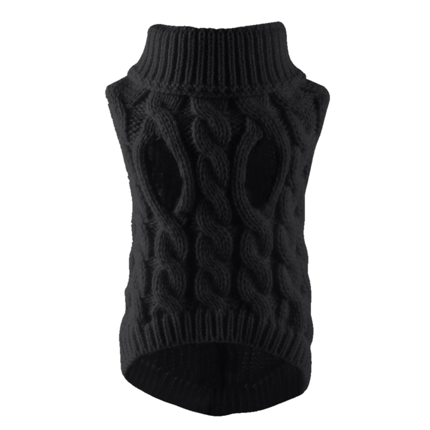 Clearance Under $5 Boovnll Dog Sweater, Winter Turtleneck Knitted Keep Warm Sleeveless Pet Clothes, Dog Clothes for Small Dog Fall Winter Dog Sweaters, (Black, S) S Black