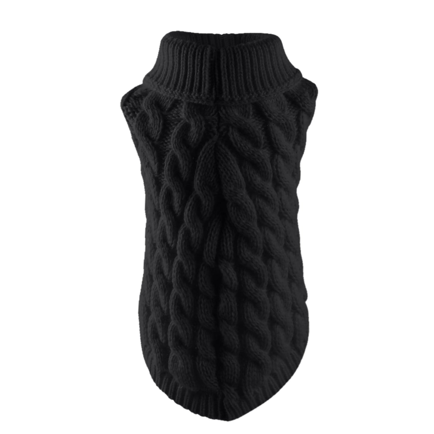 Clearance Under $5 Boovnll Dog Sweater, Winter Turtleneck Knitted Keep Warm Sleeveless Pet Clothes, Dog Clothes for Small Dog Fall Winter Dog Sweaters, (Black, S) S Black