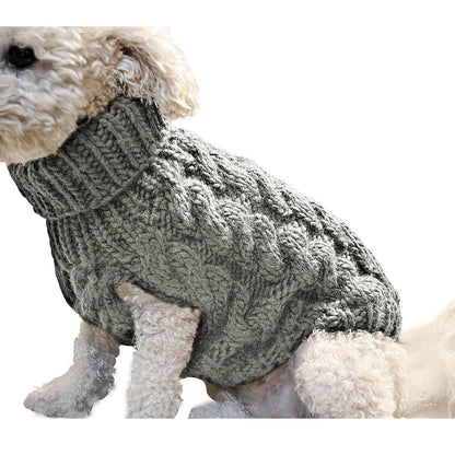 Clearance Under $5 Boovnll Dog Sweater, Winter Turtleneck Knitted Keep Warm Sleeveless Pet Clothes, Dog Clothes for Small Dog Fall Winter Dog Sweaters, (Black, S) L Gray