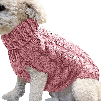 Clearance Under $5 Boovnll Dog Sweater, Winter Turtleneck Knitted Keep Warm Sleeveless Pet Clothes, Dog Clothes for Small Dog Fall Winter Dog Sweaters, (Black, S) L Hot Pink