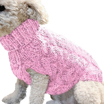 Clearance Under $5 Boovnll Dog Sweater, Winter Turtleneck Knitted Keep Warm Sleeveless Pet Clothes, Dog Clothes for Small Dog Fall Winter Dog Sweaters, (Black, S) L Pink
