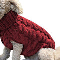 Clearance Under $5 Boovnll Dog Sweater, Winter Turtleneck Knitted Keep Warm Sleeveless Pet Clothes, Dog Clothes for Small Dog Fall Winter Dog Sweaters, (Black, S) S Red