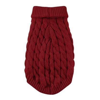 Clearance Under $5 Boovnll Dog Sweater, Winter Turtleneck Knitted Keep Warm Sleeveless Pet Clothes, Dog Clothes for Small Dog Fall Winter Dog Sweaters, (Black, S) S Red
