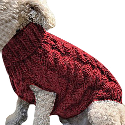 Clearance Under $5 Boovnll Dog Sweater, Winter Turtleneck Knitted Keep Warm Sleeveless Pet Clothes, Dog Clothes for Small Dog Fall Winter Dog Sweaters, (Black, S) M Red