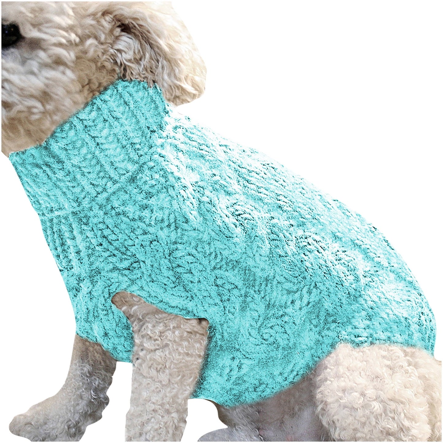 Clearance Under $5 Boovnll Dog Sweater, Winter Turtleneck Knitted Keep Warm Sleeveless Pet Clothes, Dog Clothes for Small Dog Fall Winter Dog Sweaters, (Black, S) S Sky Blue