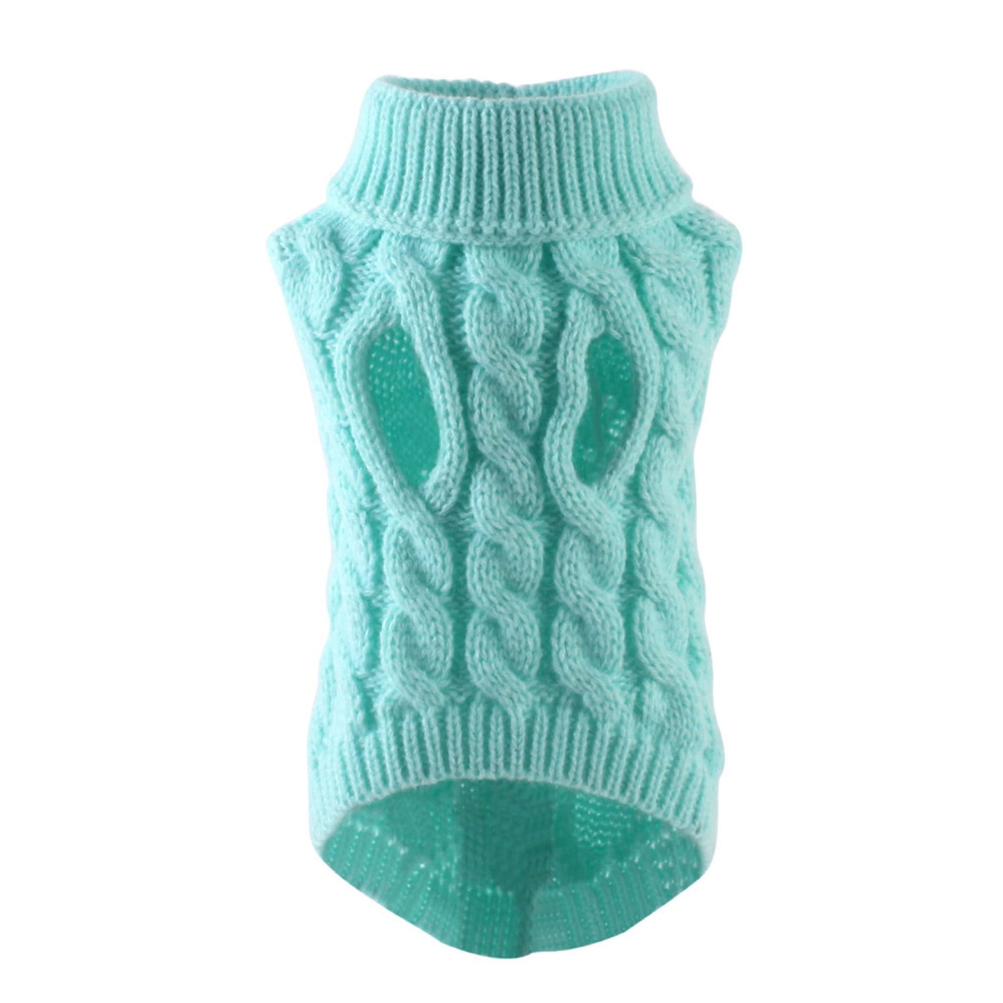 Clearance Under $5 Boovnll Dog Sweater, Winter Turtleneck Knitted Keep Warm Sleeveless Pet Clothes, Dog Clothes for Small Dog Fall Winter Dog Sweaters, (Black, S) S Sky Blue
