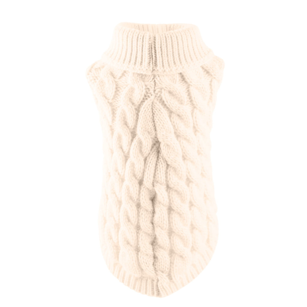 Clearance Under $5 Boovnll Dog Sweater, Winter Turtleneck Knitted Keep Warm Sleeveless Pet Clothes, Dog Clothes for Small Dog Fall Winter Dog Sweaters, (Black, S) L White