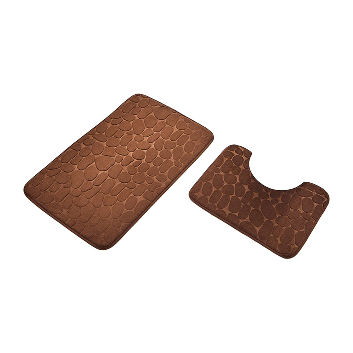 Bathroom Rugs Set 2 Piece, Super Absorbent & Soft Non-Slip Velvet Toilet Rug & Bath Mat, Quickly Dry Thicken Bath Mats for Bathroom, Kitchen, Door Mat, Bathroom Mat D