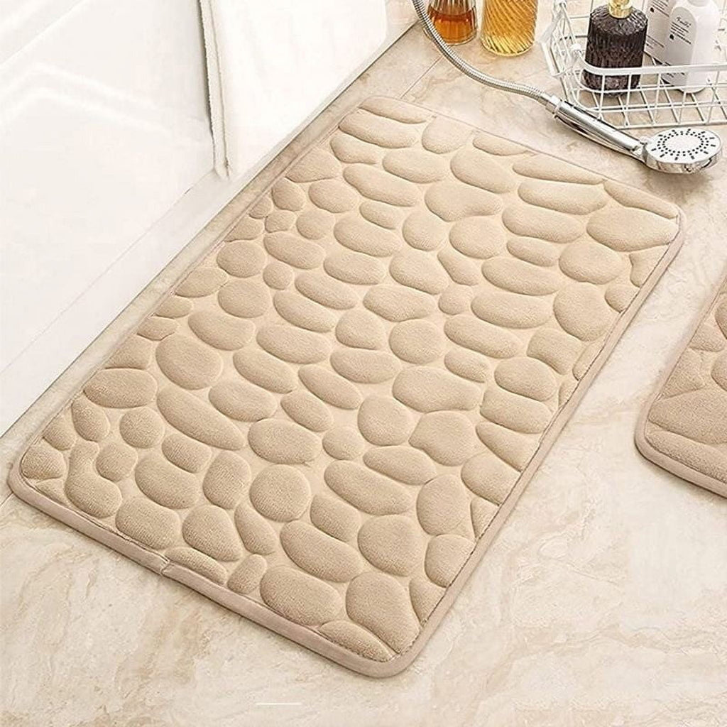 Bathroom Rugs Set 2 Piece, Super Absorbent & Soft Non-Slip Velvet Toilet Rug & Bath Mat, Quickly Dry Thicken Bath Mats for Bathroom, Kitchen, Door Mat, Bathroom Mat G
