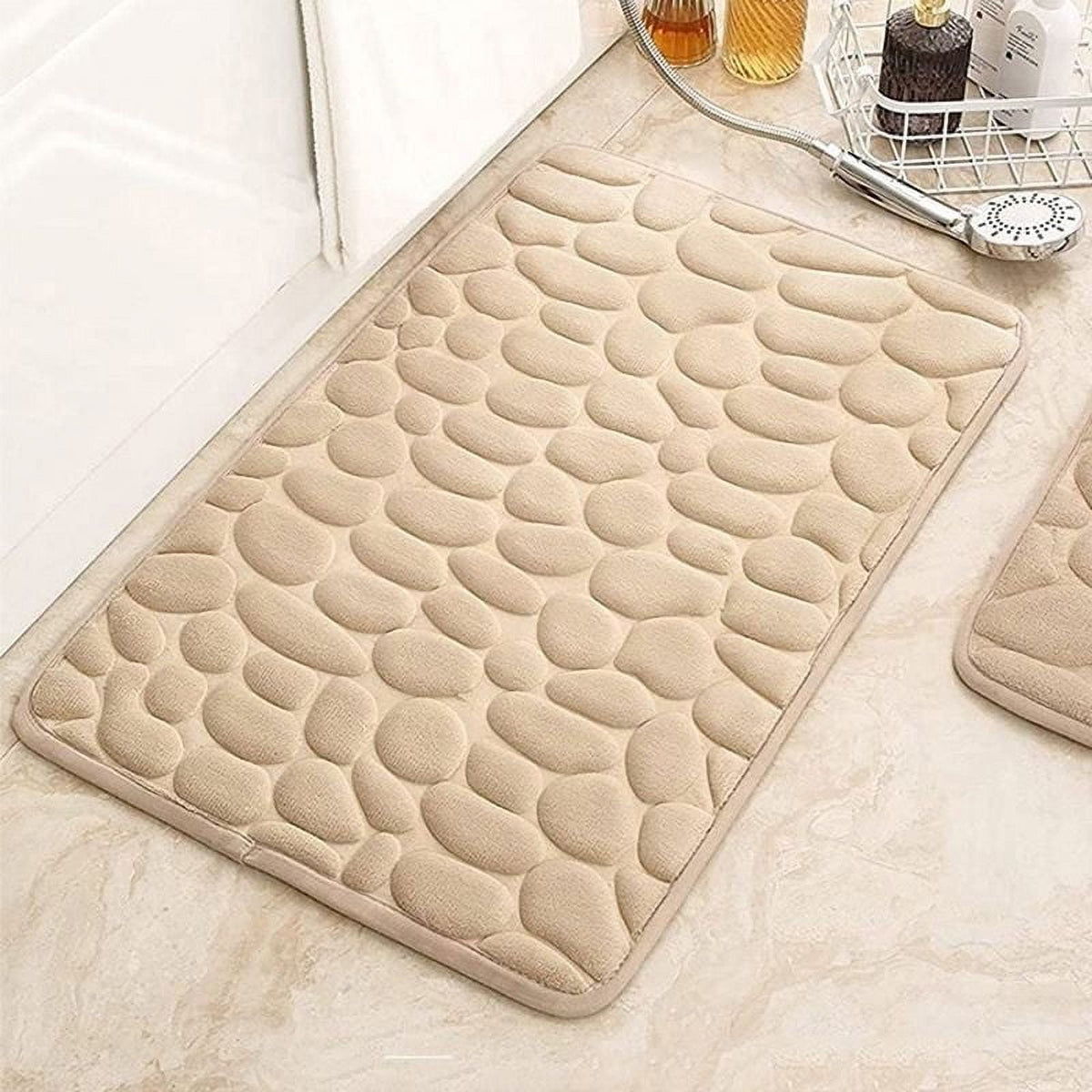 Bathroom Rugs Set 2 Piece, Super Absorbent & Soft Non-Slip Velvet Toilet Rug & Bath Mat, Quickly Dry Thicken Bath Mats for Bathroom, Kitchen, Door Mat, Bathroom Mat G