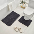Bathroom Rugs Set 2 Piece, Super Absorbent & Soft Non-Slip Velvet Toilet Rug & Bath Mat, Quickly Dry Thicken Bath Mats for Bathroom, Kitchen, Door Mat, Bathroom Mat H