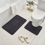 Bathroom Rugs Set 2 Piece, Super Absorbent & Soft Non-Slip Velvet Toilet Rug & Bath Mat, Quickly Dry Thicken Bath Mats for Bathroom, Kitchen, Door Mat, Bathroom Mat H