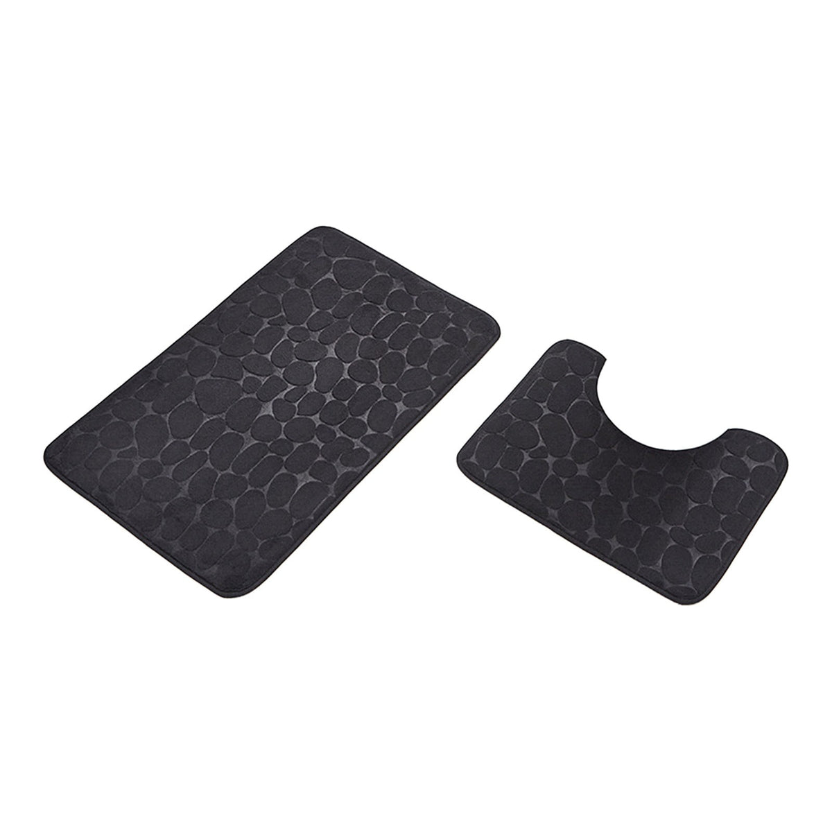 Bathroom Rugs Set 2 Piece, Super Absorbent & Soft Non-Slip Velvet Toilet Rug & Bath Mat, Quickly Dry Thicken Bath Mats for Bathroom, Kitchen, Door Mat, Bathroom Mat H