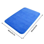 Bathroom Rugs - Ultra Absorbent Non-Slip Floor Bath Mat, Super Soft Shower Mat for Bath Tub, Machine Washable 16x24" (Brown) #A-Blue