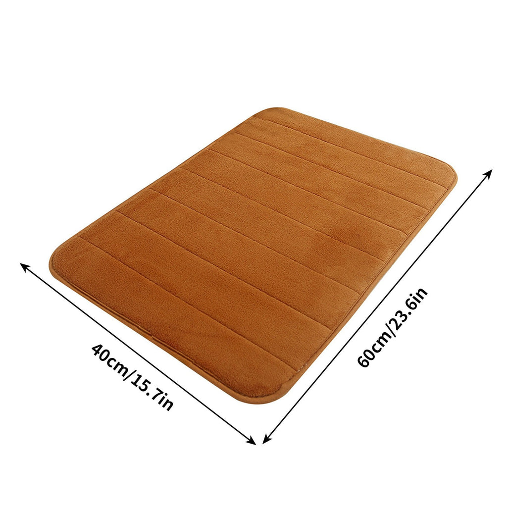 Bathroom Rugs - Ultra Absorbent Non-Slip Floor Bath Mat, Super Soft Shower Mat for Bath Tub, Machine Washable 16x24" (Brown) #A-Brown