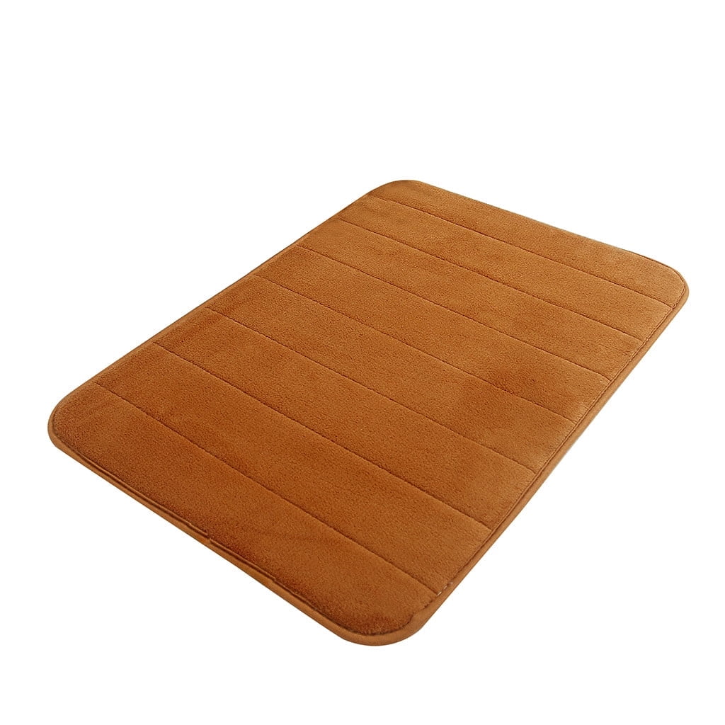Bathroom Rugs - Ultra Absorbent Non-Slip Floor Bath Mat, Super Soft Shower Mat for Bath Tub, Machine Washable 16x24" (Brown) #A-Brown