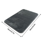 Bathroom Rugs - Ultra Absorbent Non-Slip Floor Bath Mat, Super Soft Shower Mat for Bath Tub, Machine Washable 16x24" (Brown) #A-Gray