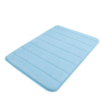 Bathroom Rugs - Ultra Absorbent Non-Slip Floor Bath Mat, Super Soft Shower Mat for Bath Tub, Machine Washable 16x24" (Brown) #A-Light blue
