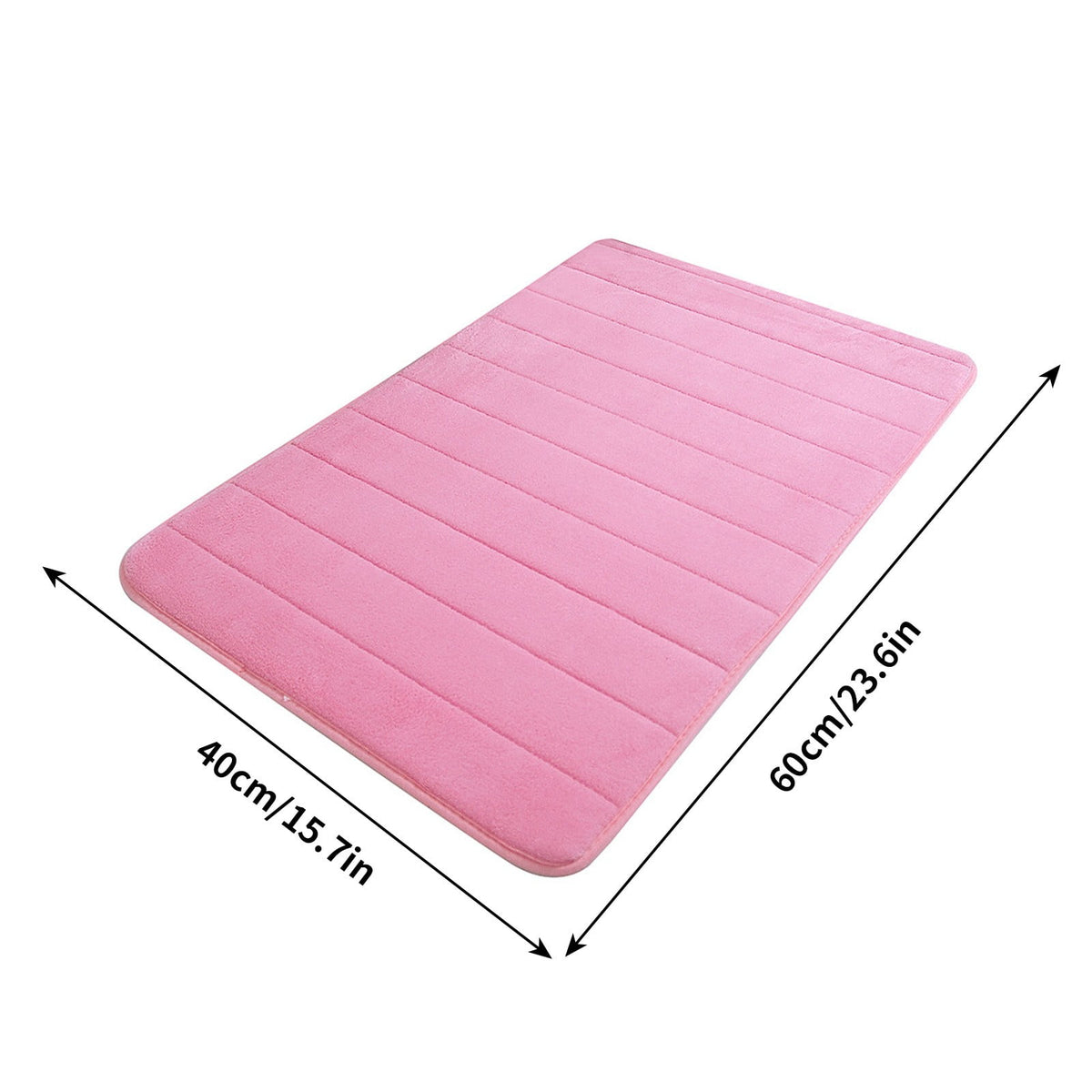 Bathroom Rugs - Ultra Absorbent Non-Slip Floor Bath Mat, Super Soft Shower Mat for Bath Tub, Machine Washable 16x24" (Brown) #A-Pink