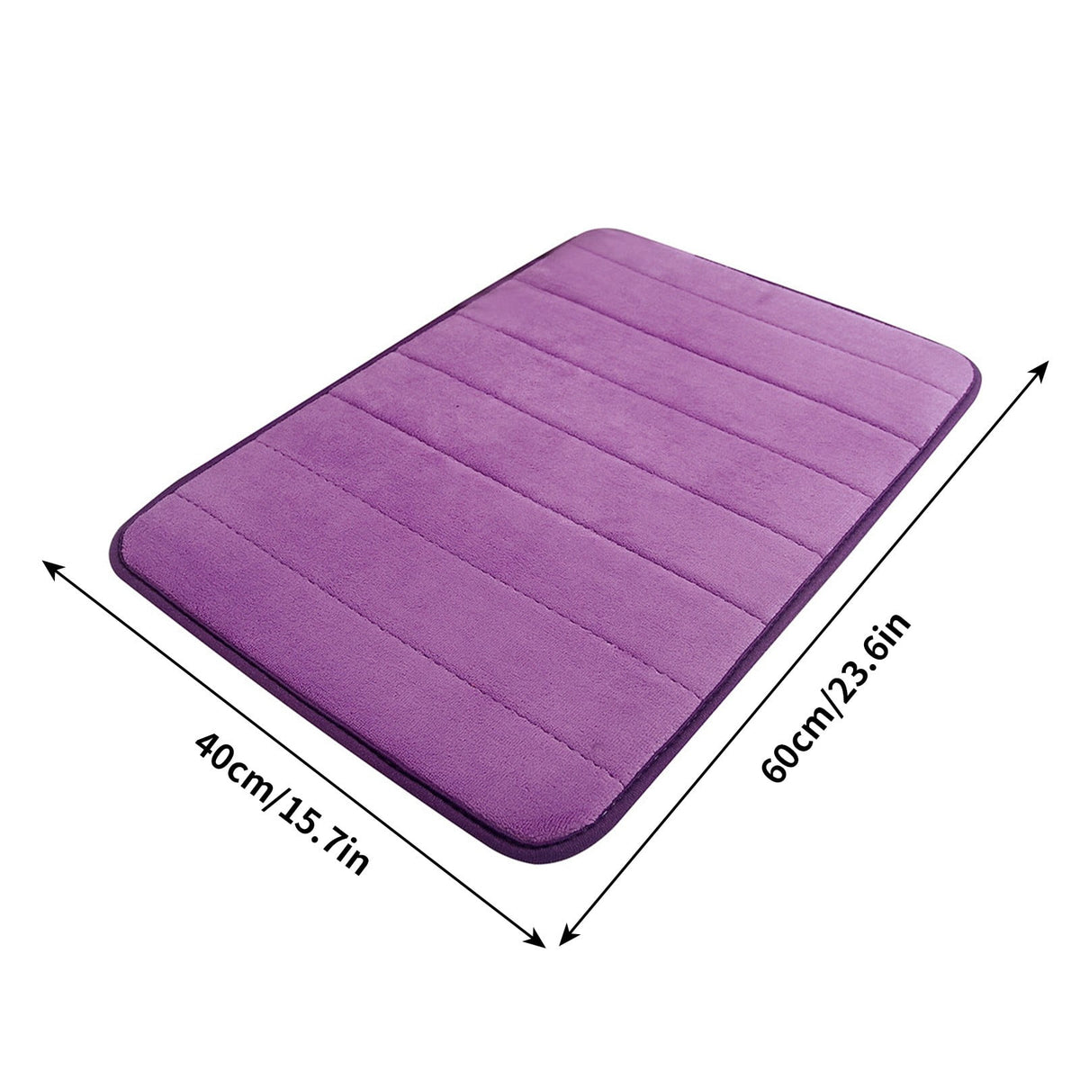 Bathroom Rugs - Ultra Absorbent Non-Slip Floor Bath Mat, Super Soft Shower Mat for Bath Tub, Machine Washable 16x24" (Brown) #A-Purple