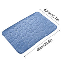 Bathroom Rugs - Ultra Absorbent Non-Slip Floor Bath Mat, Super Soft Shower Mat for Bath Tub, Machine Washable 16x24" (Brown) #B-Blue