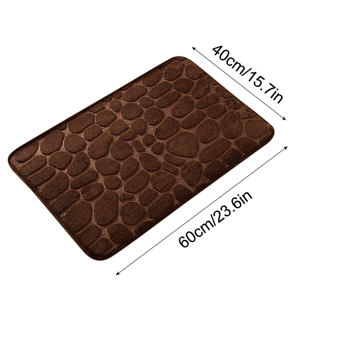 Bathroom Rugs - Ultra Absorbent Non-Slip Floor Bath Mat, Super Soft Shower Mat for Bath Tub, Machine Washable 16x24" (Brown) #B-Coffee