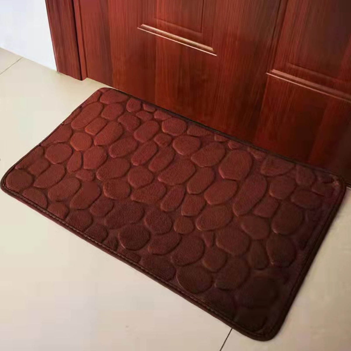 Bathroom Rugs - Ultra Absorbent Non-Slip Floor Bath Mat, Super Soft Shower Mat for Bath Tub, Machine Washable 16x24" (Brown) #B-Coffee
