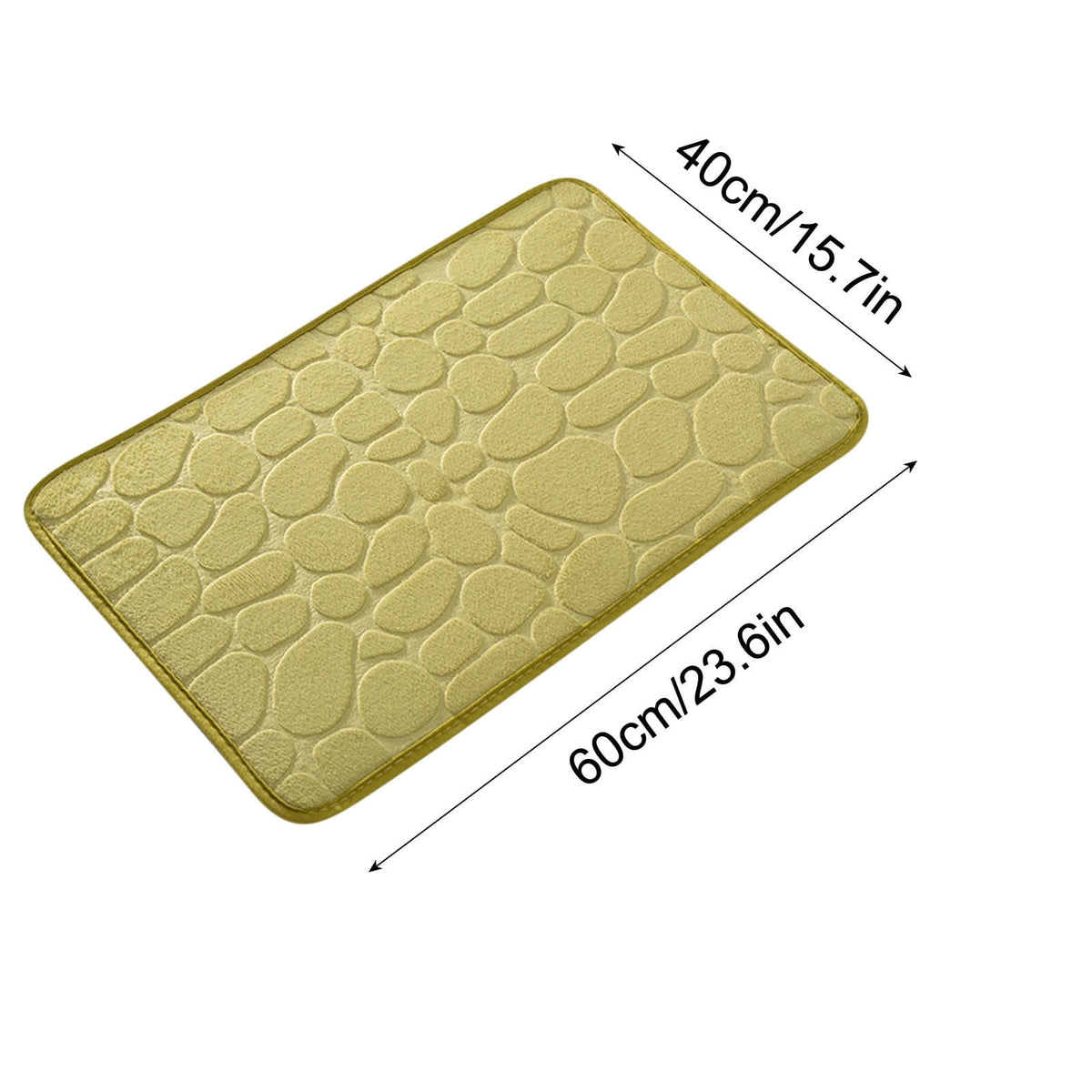 Bathroom Rugs - Ultra Absorbent Non-Slip Floor Bath Mat, Super Soft Shower Mat for Bath Tub, Machine Washable 16x24" (Brown) #B-Green