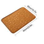 Bathroom Rugs - Ultra Absorbent Non-Slip Floor Bath Mat, Super Soft Shower Mat for Bath Tub, Machine Washable 16x24" (Brown) #B-Khaki