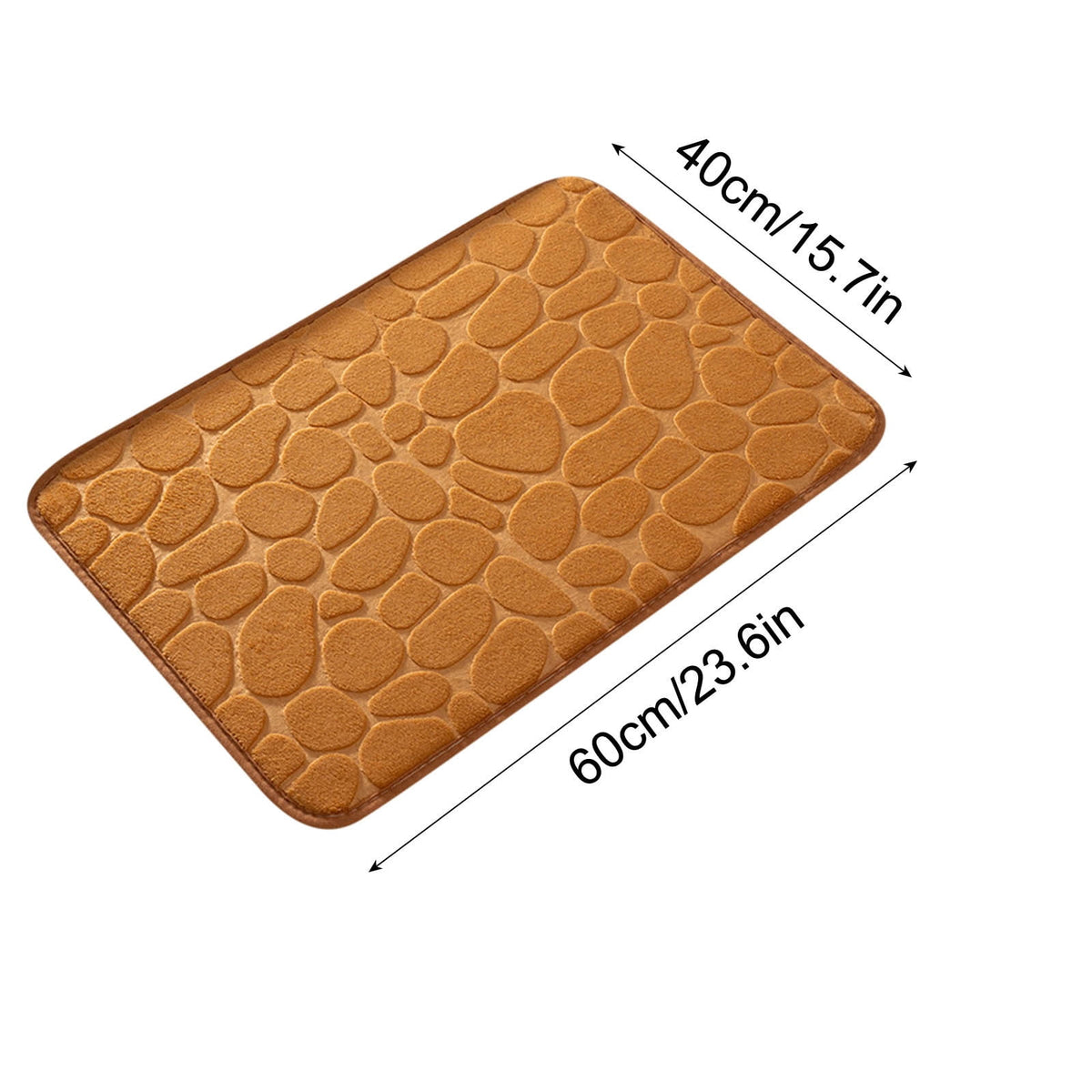 Bathroom Rugs - Ultra Absorbent Non-Slip Floor Bath Mat, Super Soft Shower Mat for Bath Tub, Machine Washable 16x24" (Brown) #B-Khaki