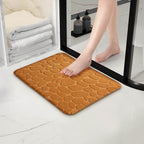Bathroom Rugs - Ultra Absorbent Non-Slip Floor Bath Mat, Super Soft Shower Mat for Bath Tub, Machine Washable 16x24" (Brown) #B-Khaki