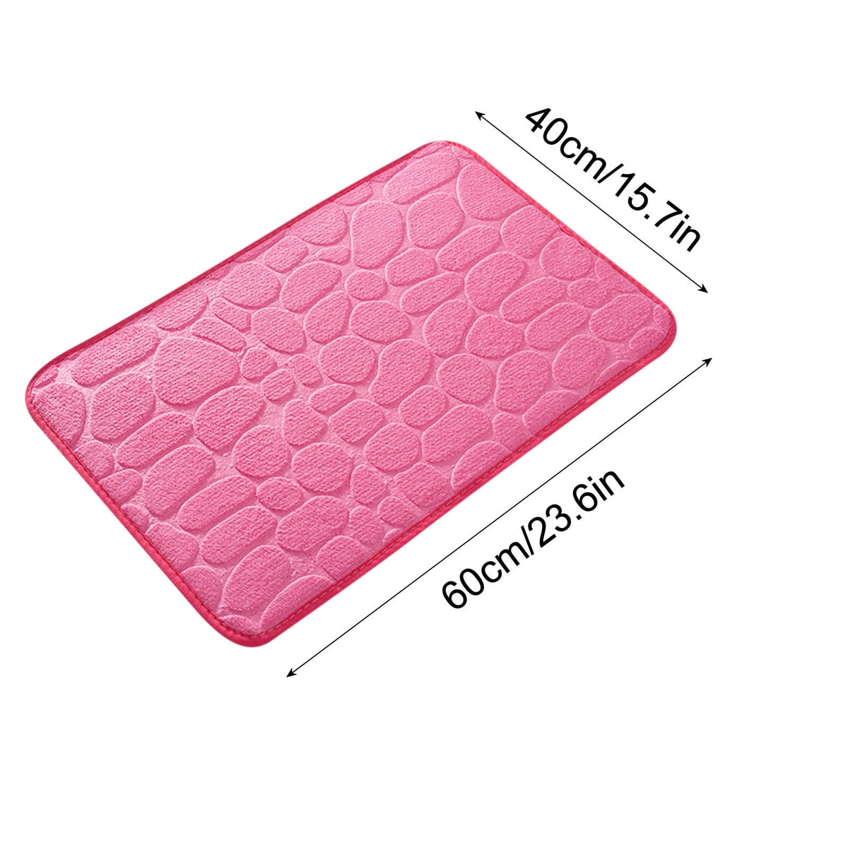 Bathroom Rugs - Ultra Absorbent Non-Slip Floor Bath Mat, Super Soft Shower Mat for Bath Tub, Machine Washable 16x24" (Brown) #B-Pink