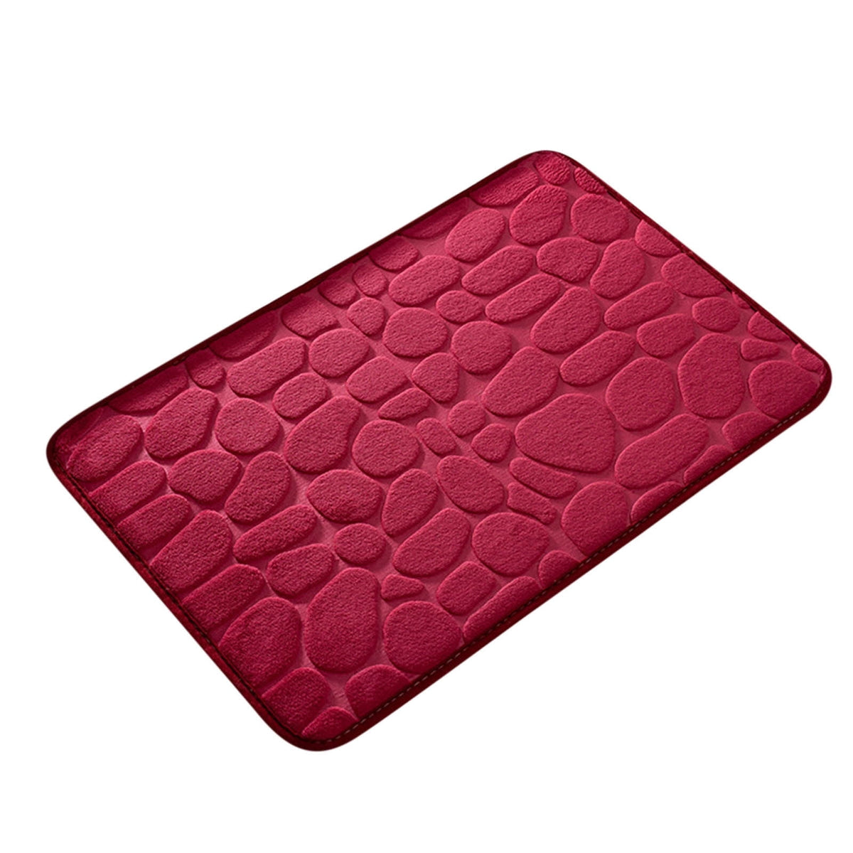 Bathroom Rugs - Ultra Absorbent Non-Slip Floor Bath Mat, Super Soft Shower Mat for Bath Tub, Machine Washable 16x24" (Brown) #B-Red