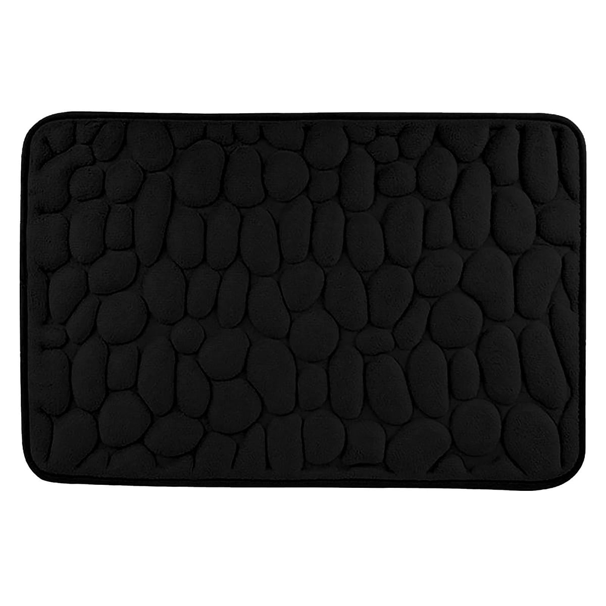 Bathroom Rugs - Ultra Absorbent Non-Slip Floor Bath Mat, Super Soft Shower Mat for Bath Tub, Machine Washable 16x24" (Brown) #C-Black