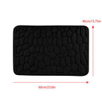 Bathroom Rugs - Ultra Absorbent Non-Slip Floor Bath Mat, Super Soft Shower Mat for Bath Tub, Machine Washable 16x24" (Brown) #C-Black
